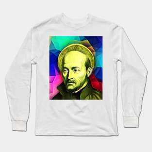 Ignatius of Loyola Colourful Portrait | Ignatius of Loyola Artwork 7 Long Sleeve T-Shirt